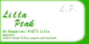 lilla ptak business card